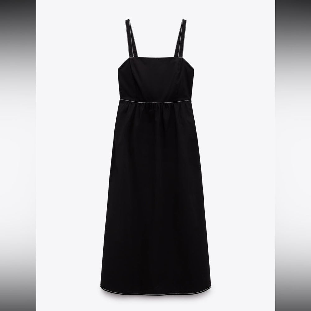 Zara women’s black midi dress